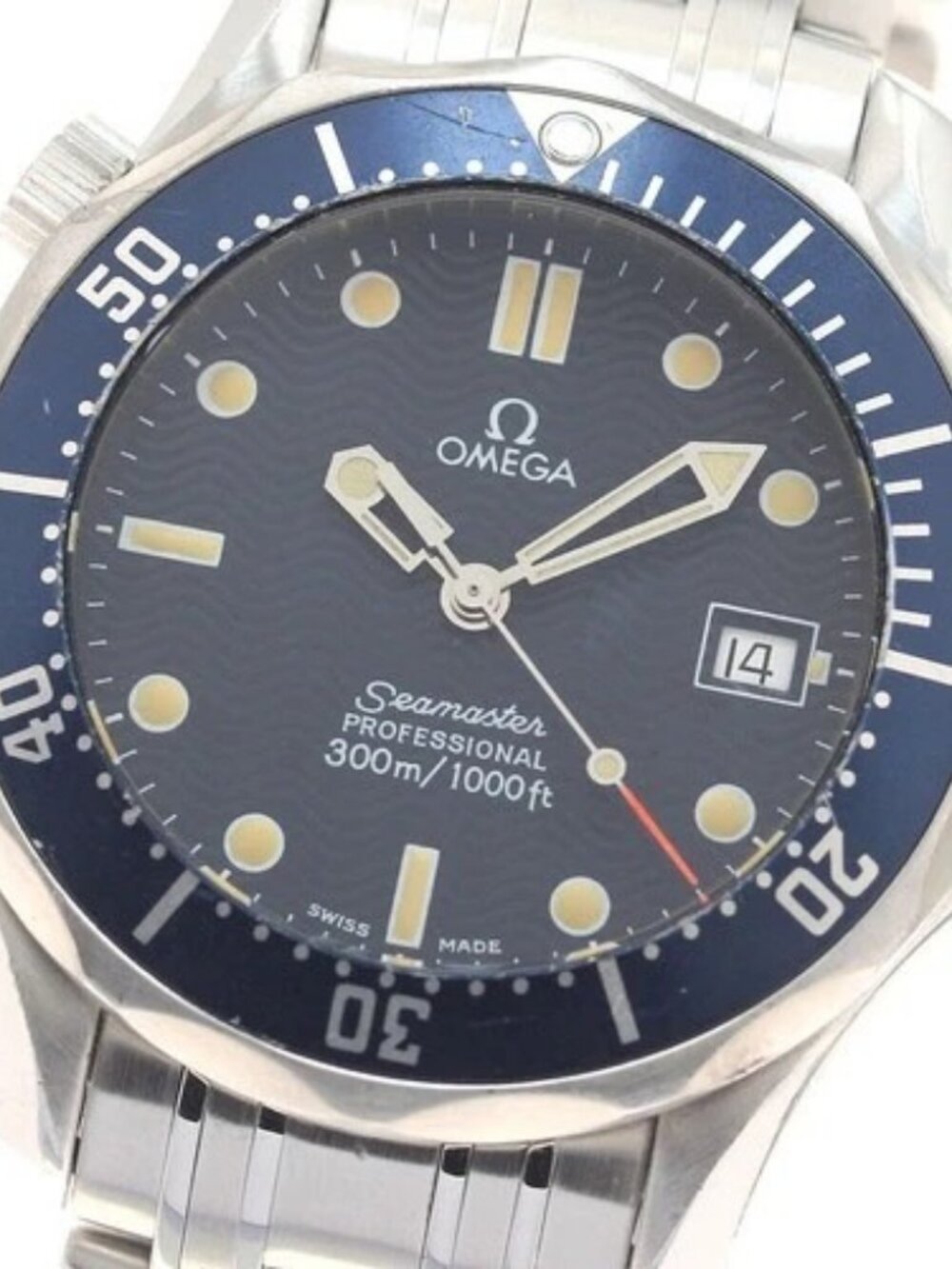 OMEGA Seamaster300 2561.80 Date Navy Dial Quartz Boy's Watch_961334